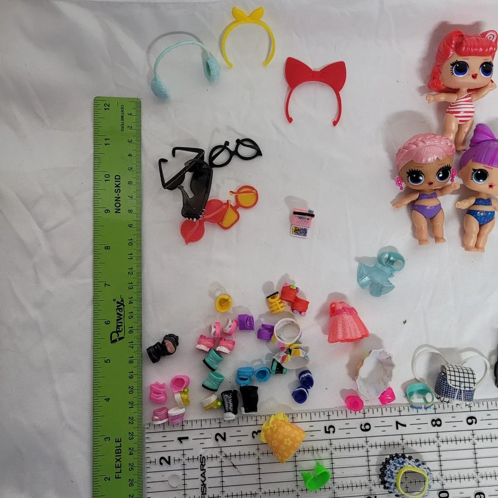 LOL Surprise Doll Mega Lot Figures Lil Sisters Accessories Clothes Bottles 20pc+